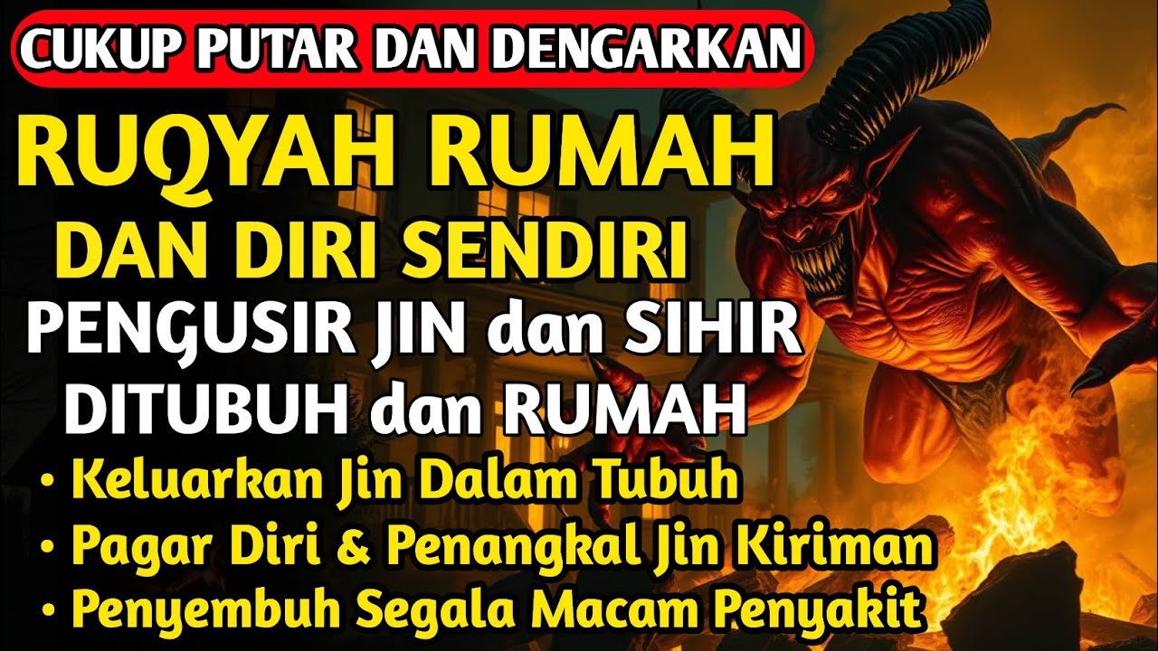 RUQYAH RUMAH PENGUSIR JIN, SETAN & SIHIR DI RUMAH & TUBUH, PENENANG HATI DAN FIKIRAN| BY ALAA AQEL