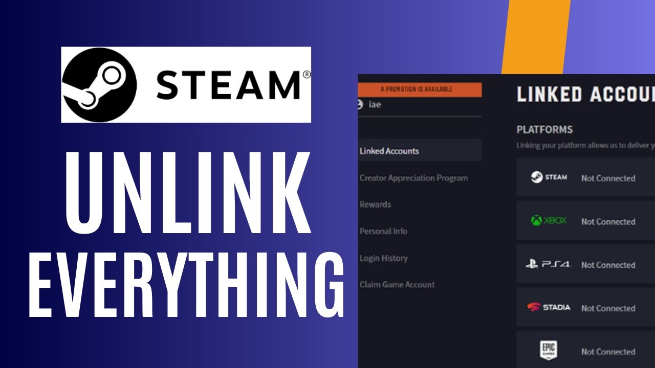 How to Unlink Everything From Steam