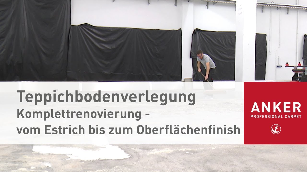 TEPPICHBODENVERLEGUNG Komplettrenovierung &ndash; vom Estrich bis zum Oberfl&auml;chenfinish