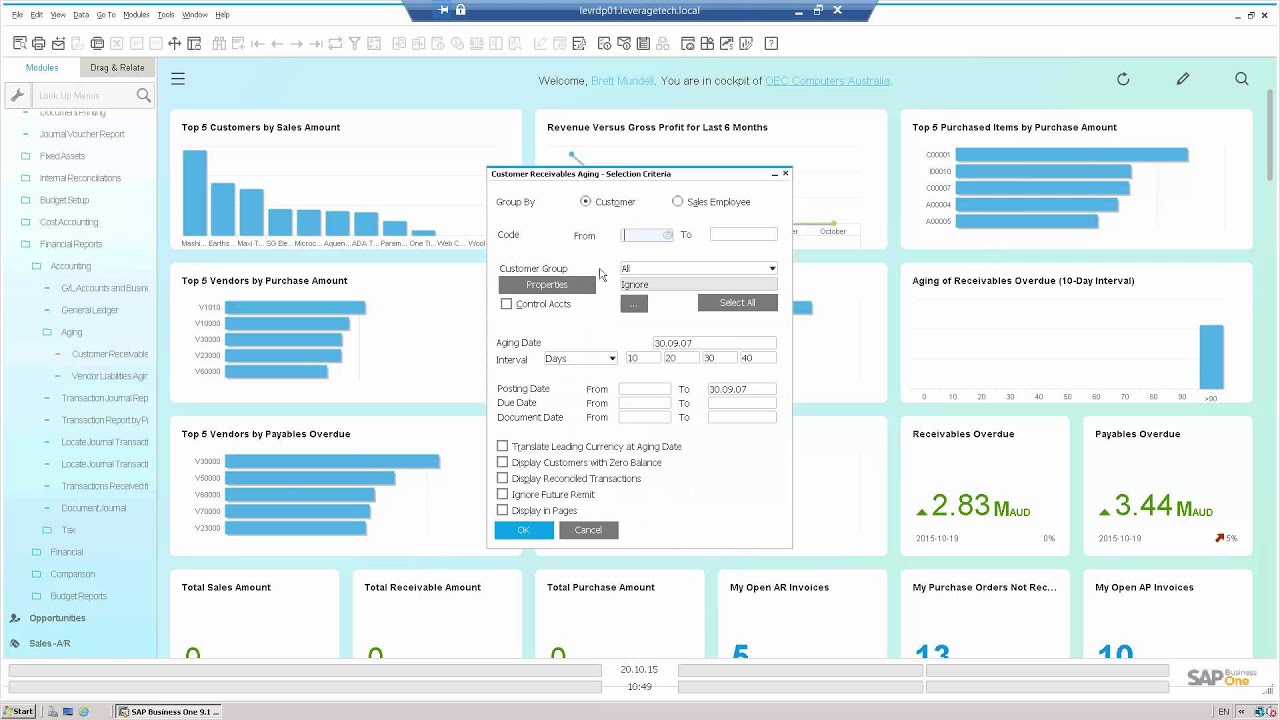 SAP Business One Finance Modules Overview