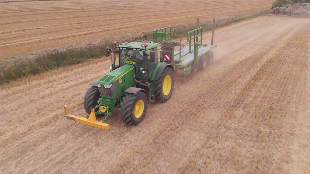6250r Bale Chasing w/ a Heath Bale Chaser | Harvest 2024