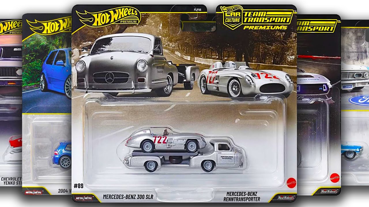 Витрина — набор Hot Wheels 2026 Team Transport, набор Car Culture из 2 наборов, XJC V12 Coupe, Ho...