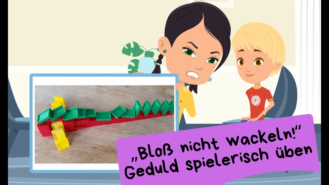 Geduld lernen: Feinmotorik & Frust-Check mit Dominosteinen