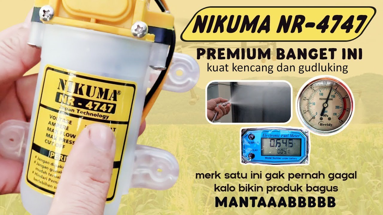Review Pompa DC Dinamo Sprayer Nikuma NR-4747 175 psi Gratis Membran Set