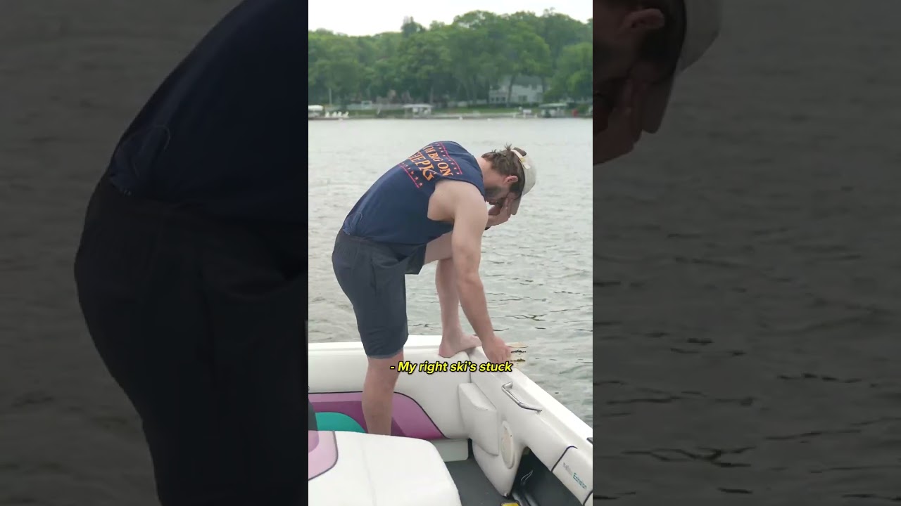 POV your dad teaching you how to waterski #shorts