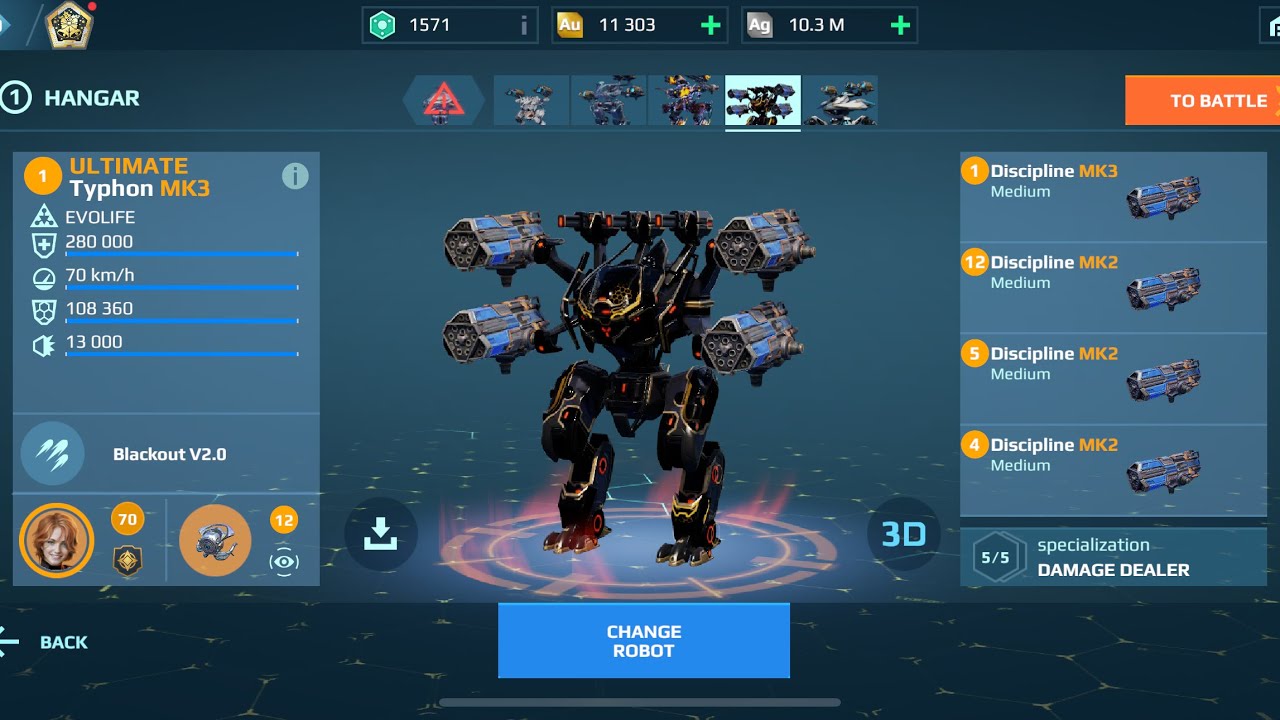 Typhon Discipline | War robots gameplay 
