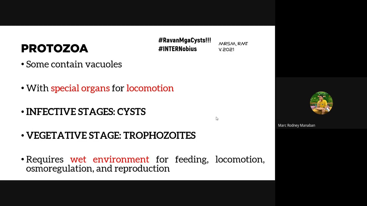 MT 51: Didactics | Parasitology Review (Amebae and Ciliate Part 1)