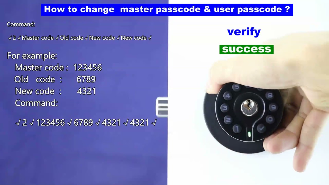 how to use IU-20 keypad door knob
