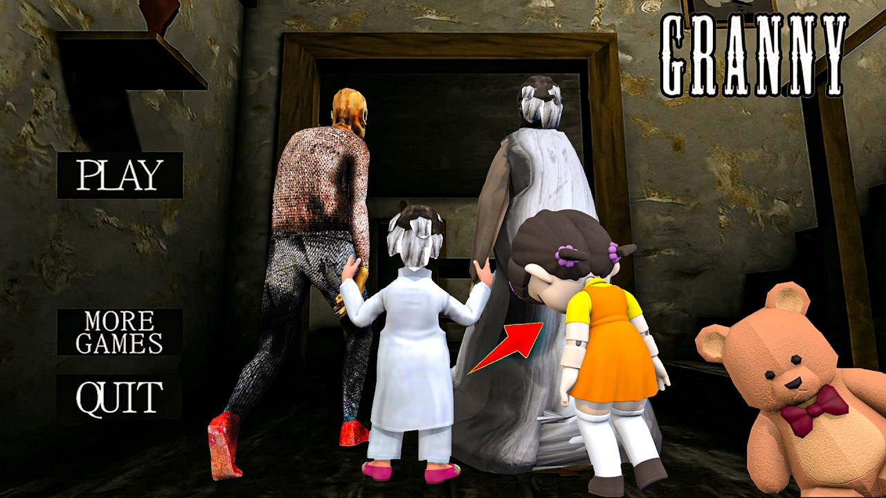 Playing as SpiderMan x Granny x Grandpa x Labubu Game Doll Ballerina Cappuccina in Granny House