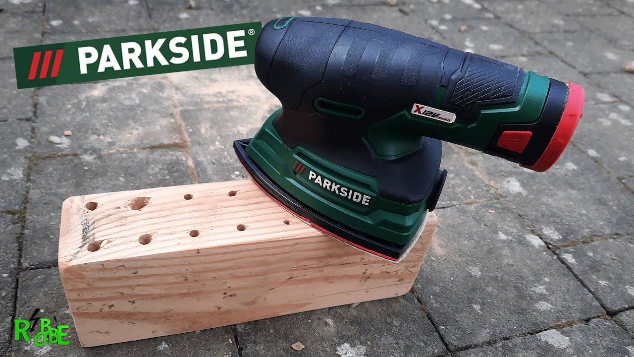 PARKSIDE DRAADLOOS 12V SCHUURMACHINE TESTEN!