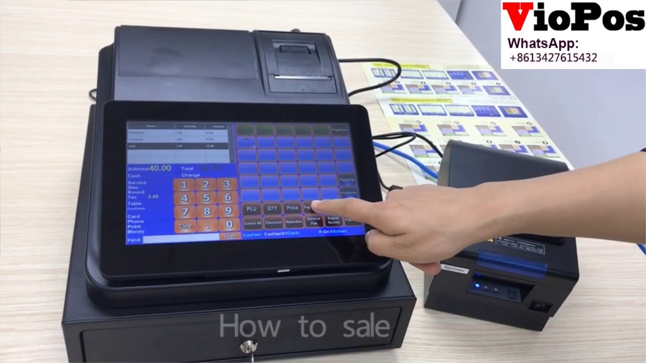 Vio Restaurant Pos System VCR01 With Kitchen Printer V80T02USE