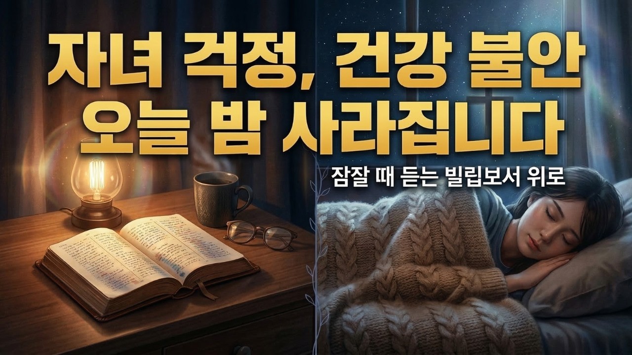 [기적의 수면기도] 켜두고 잠들기만 하세요. 자녀 걱정, 건강 불안이 깨끗이 사라집니다 | 빌립보서 4장