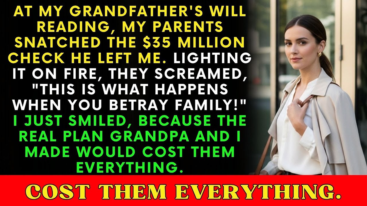 At The Will Reading, My Parents Burned My $35 Million Check. You Betrayed Us! - I Smiled...