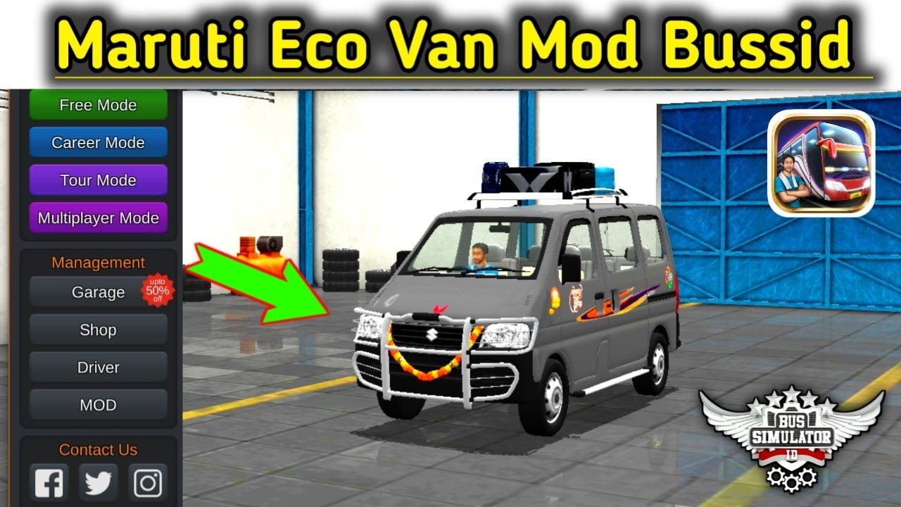 How to add Indian Maruti Ecco Mod in Bus Simulator Indonesia | Maruti ECCO Van Mod For Bussid