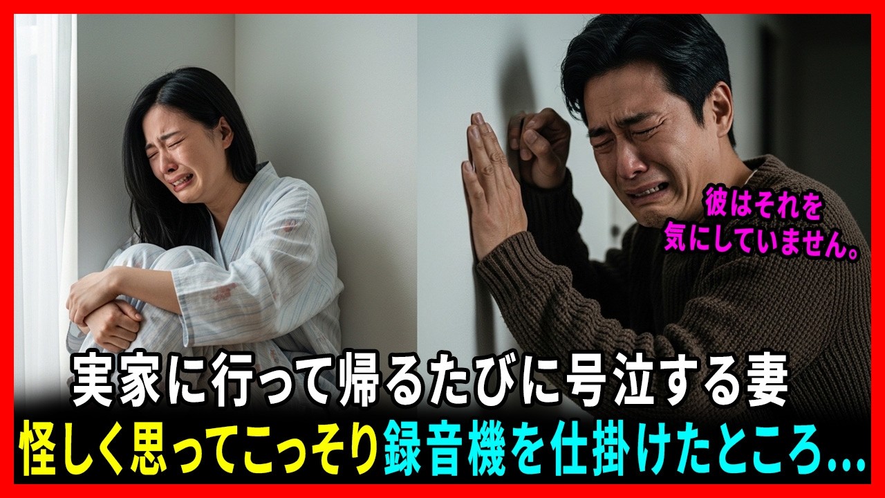義実家に行って帰るたびに号泣する妻が不審で、こっそり録音機を仕掛けてみたところ――。#老後の物語 #家族の物語 