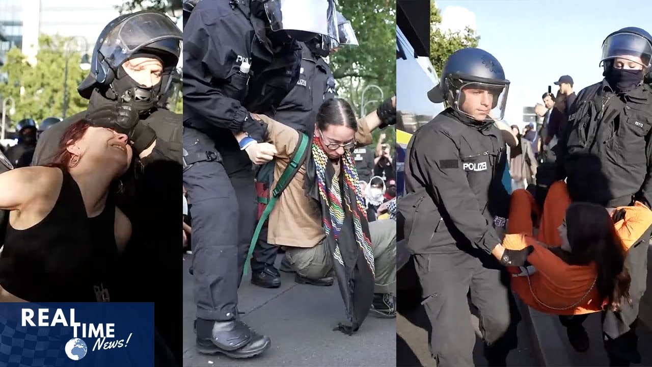 Berlin Police Clash With Pro-Palestine Protesters Near Checkpoint Charlie