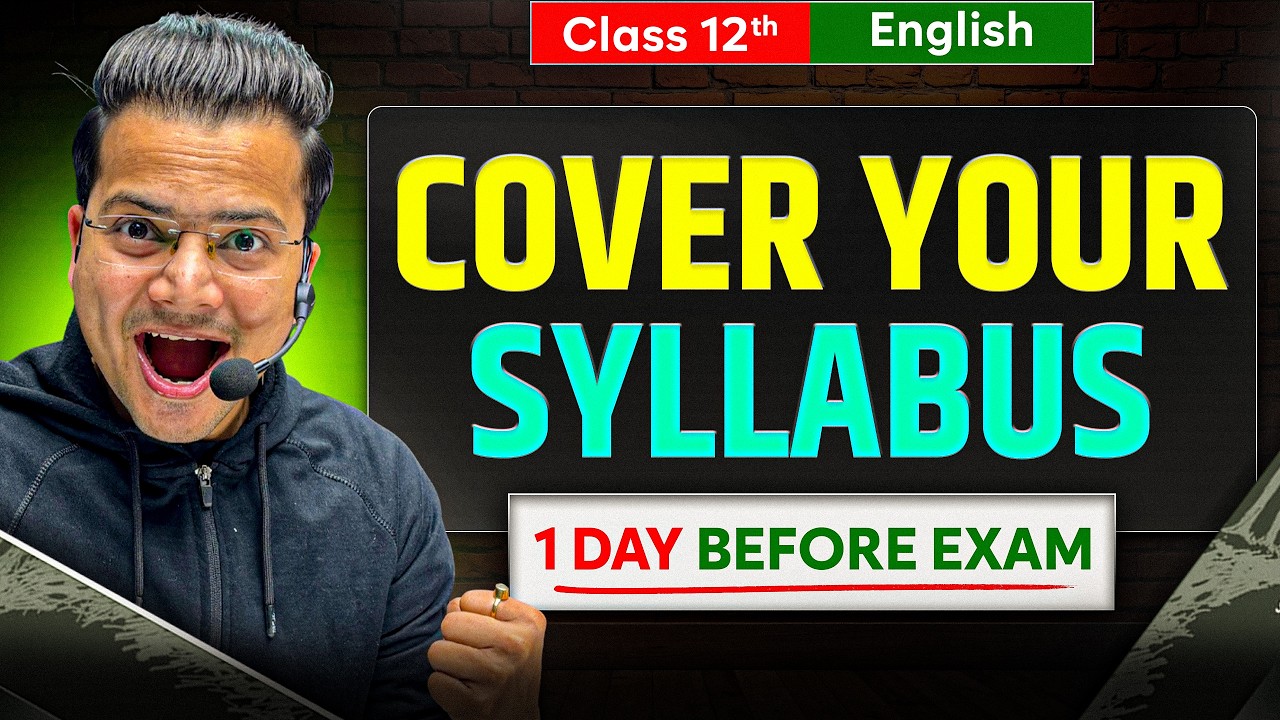 Score 80/80 in Class 12 English in 1 DAY 🔥 Board Exam 2026 | LAST DAY STUDY PLAN!