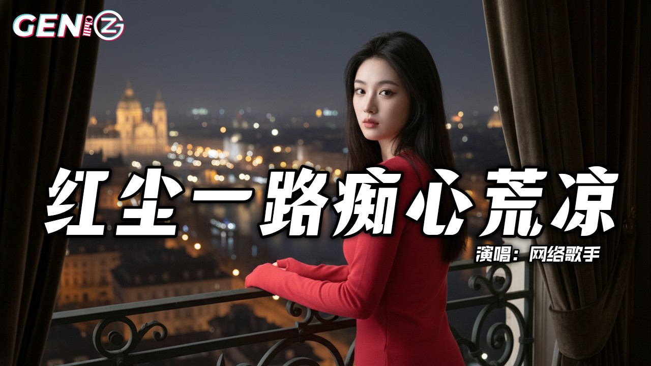 网络歌手 - 红尘一路痴心荒凉 (女版)│Hong Chen Yi Lu Chi Xin Huang Liang - Wang Luo Ge Shou『红尘一路痴心荒凉，情字到头泪眼两行』动态歌词MV