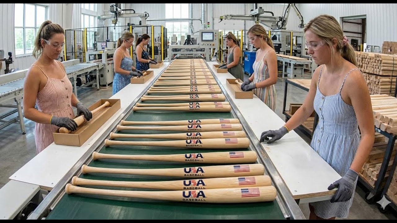 Inside a Pro Baseball Bat Factory: How Maple Bats Are Made (Full Process)