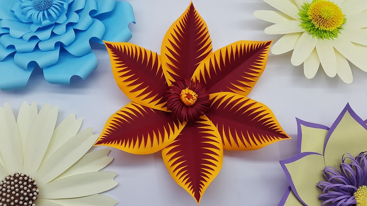 Paper Flower Backdrop Tutorial with Free Template | DIY Paper Flowers