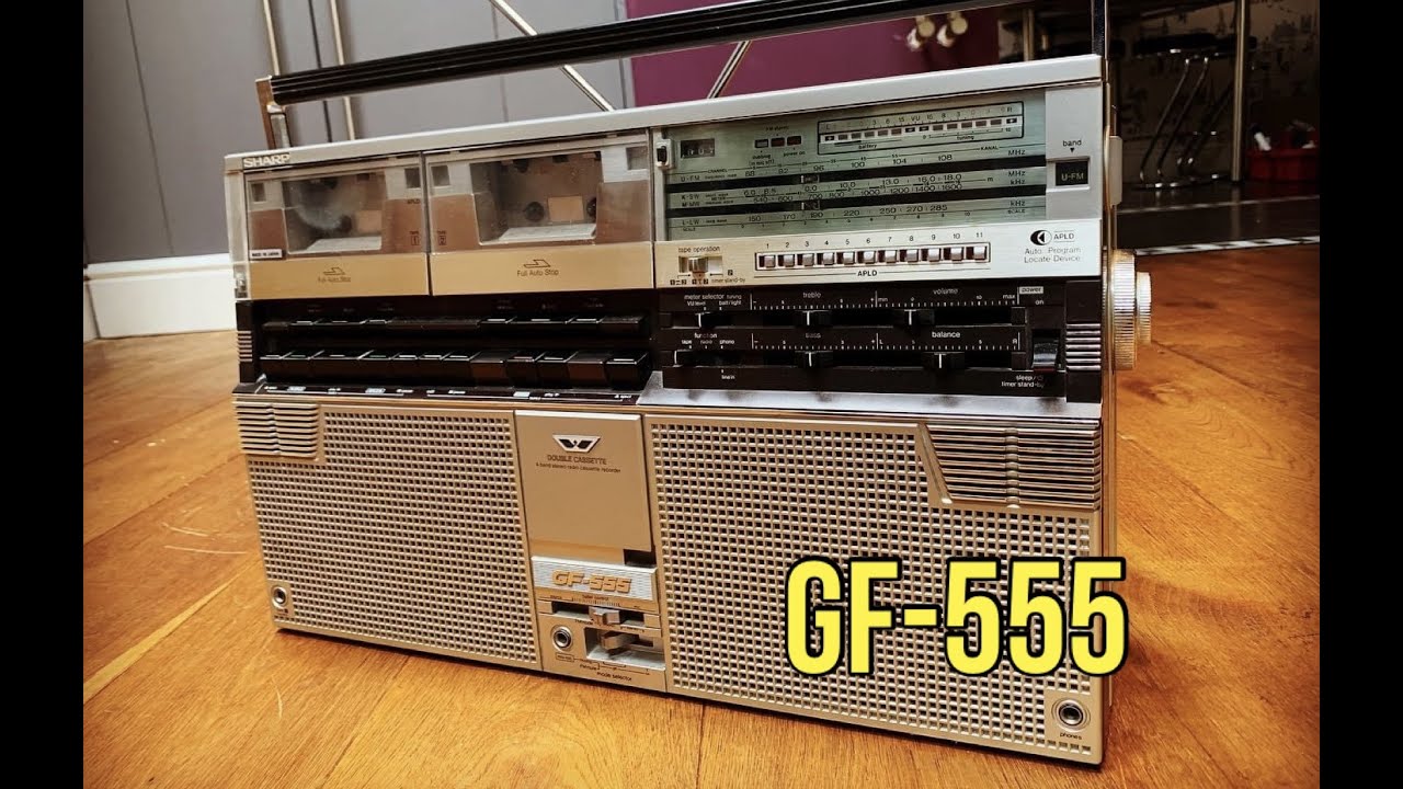 Sharp GF555 Evaluation. Twin Deck Radio Cassette. Boombox Needs Repair