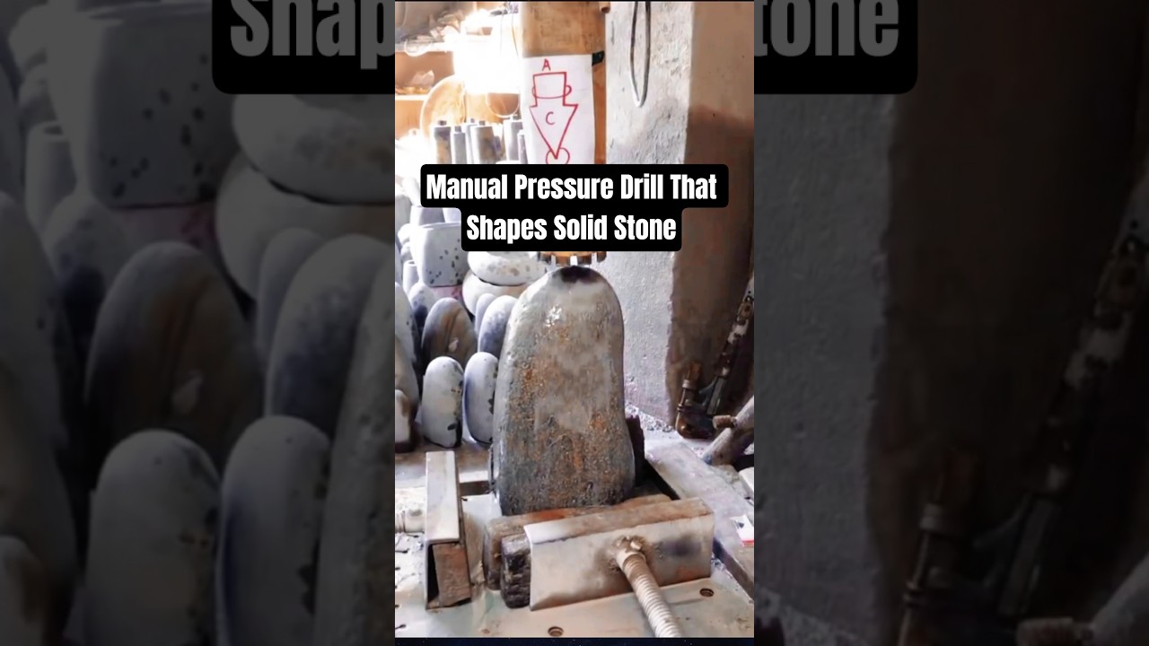 Carving Hollow in Stone with Vertical Drill Art - tools Innovation