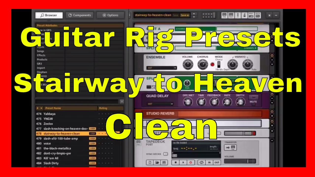 Free Guitar Rig Presets - Led Zeppelin - Stairway to Heaven Clean