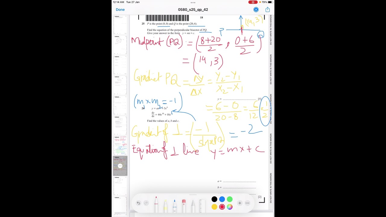 IGCSE Mathematics (extended)Past Paper 0580/42-CIE-May/June 2025 solutions of question 25