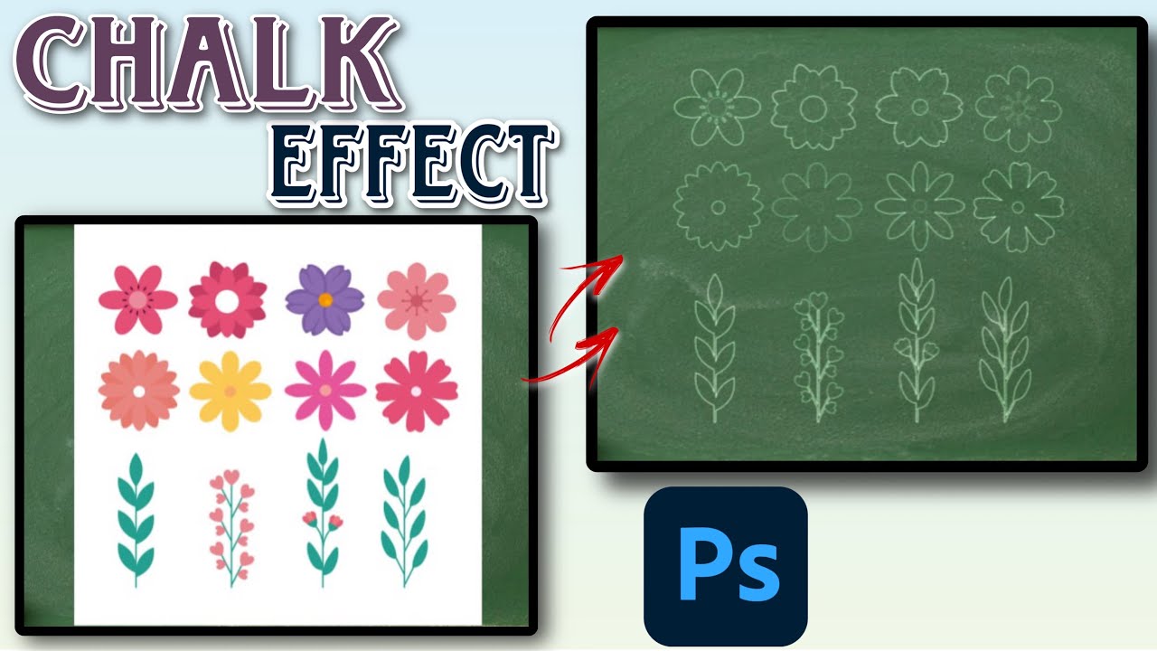 Chalk Effect Photoshop Tutorial | Blackboard Effect Photoshop