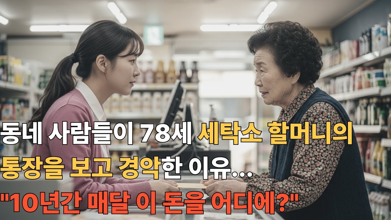 동네 사람들이 78세 세탁소 할머니의 통장을 보고 경악한 이유... 