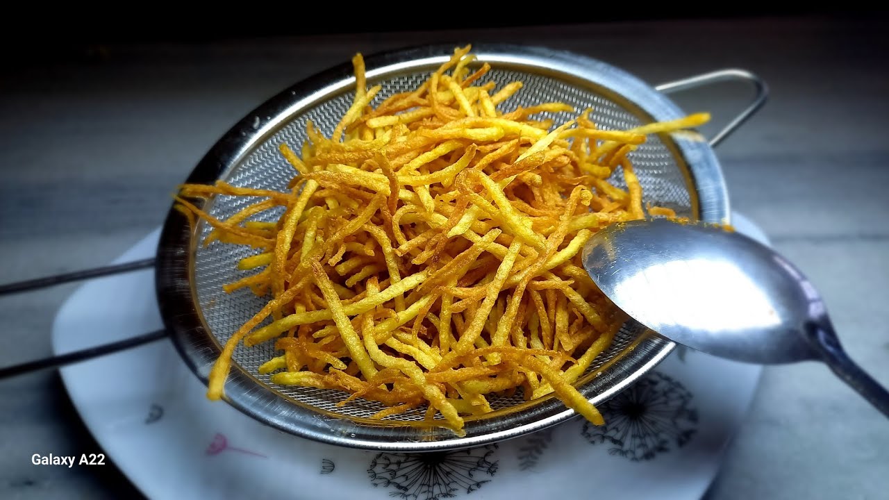 ( چیپس خلالی خانگی: خوشمزه تر خوش رنگ تر از بسته بندی! Patato chips