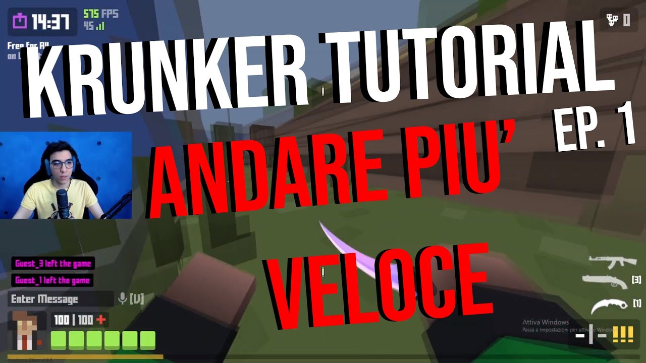 [KRUNKER TUTORIAL] COME ANDARE PIU' VELOCE (Slide Hop, Walljump, Shotgun Jump) ep. 1