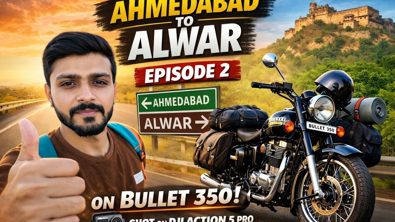 Reaching Alwar on Bullet 350 | Ahmedabad to Alwar MotoVlog Episode 2 | DJI Osmo Action 5 Pro