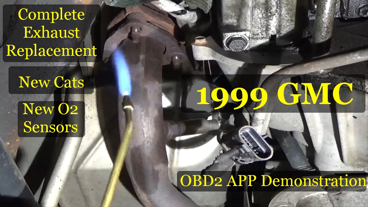Полная замена выхлопной системы GMC Suburban. Демонстрация приложения OBD в конце.