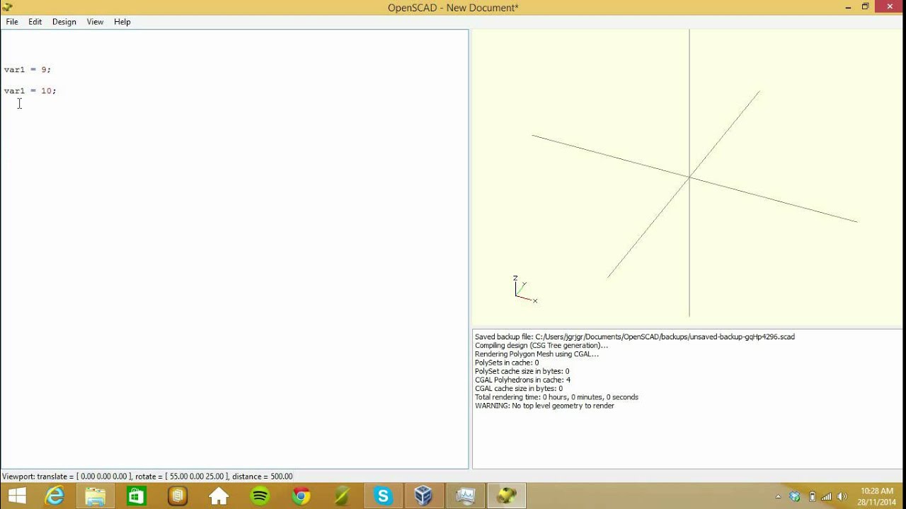 Openscad: Variables #1