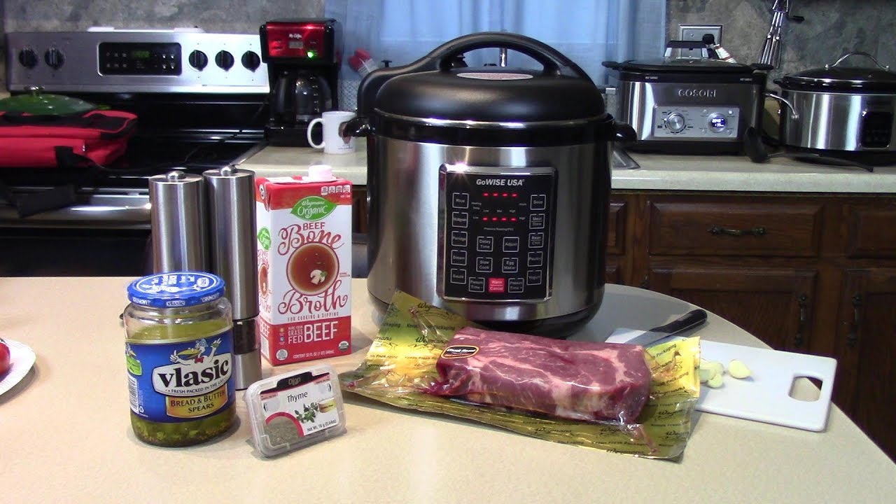 Pressure Cooker Roast Beef French Dipped Sandwiches