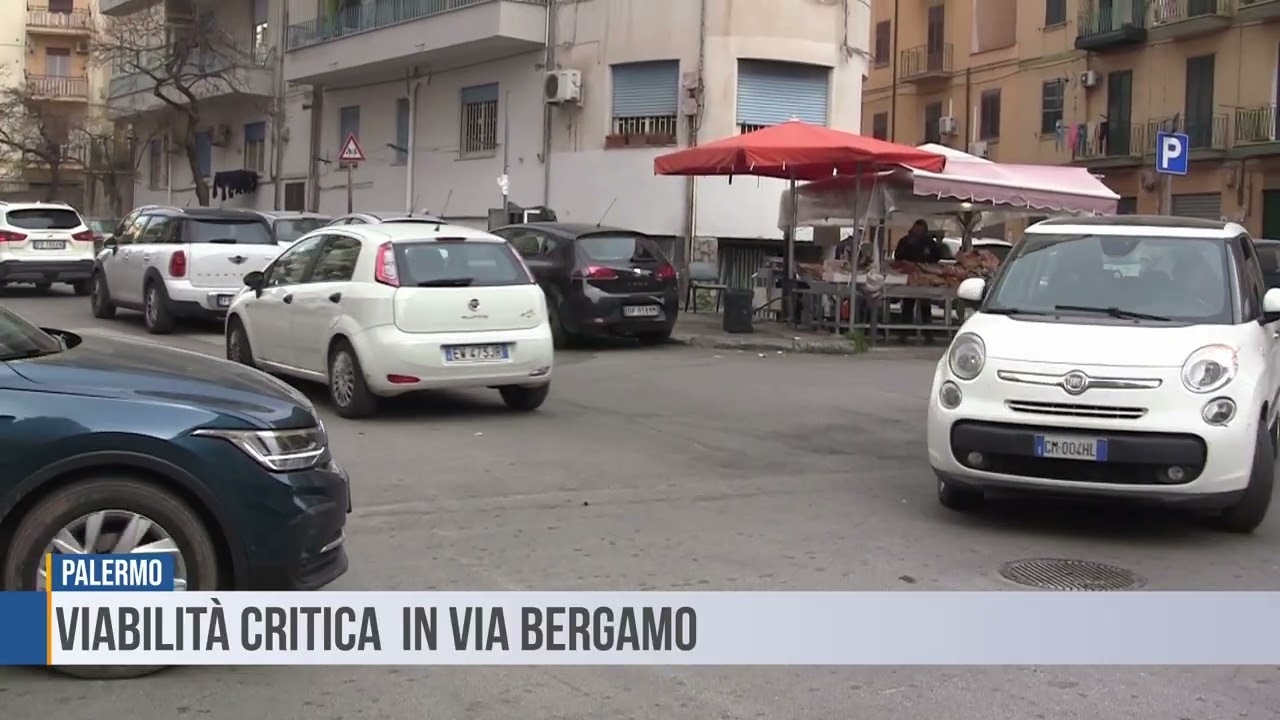 Palermo: viabilità critica  in via Bergamo