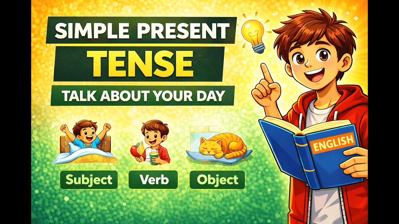 Simple Present Tense in English | Daily Routine Sentences | Easy English for Beginners