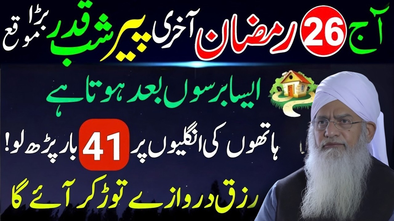 26 Ramzan Laylatul Qadr Ka Khas Amal | Surah Kausar 1000 Martaba Parhne Ki Fazilat | Peer Zulfiqar
