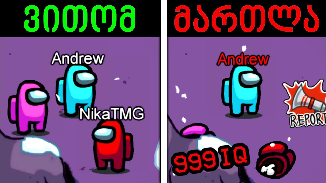 საკუთარ თავსაც მოვატყუე!!! *999 IQ AMONG US plays* ft. NikaTMG