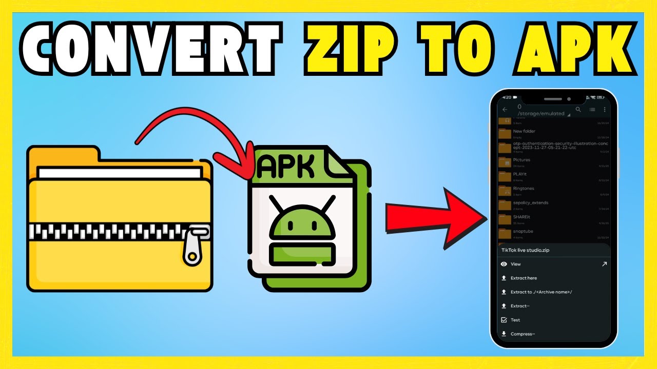 Как преобразовать ZIP-файл в APK в Zarchiver [НОВОЕ ОБНОВЛЕНИЕ]