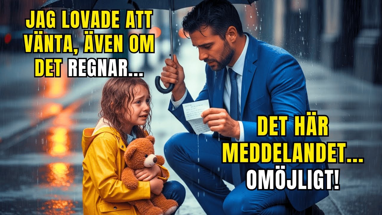 En fattig flicka väntade i regnet med sin mammas meddelande — Den unge miljonären läste och stelnade