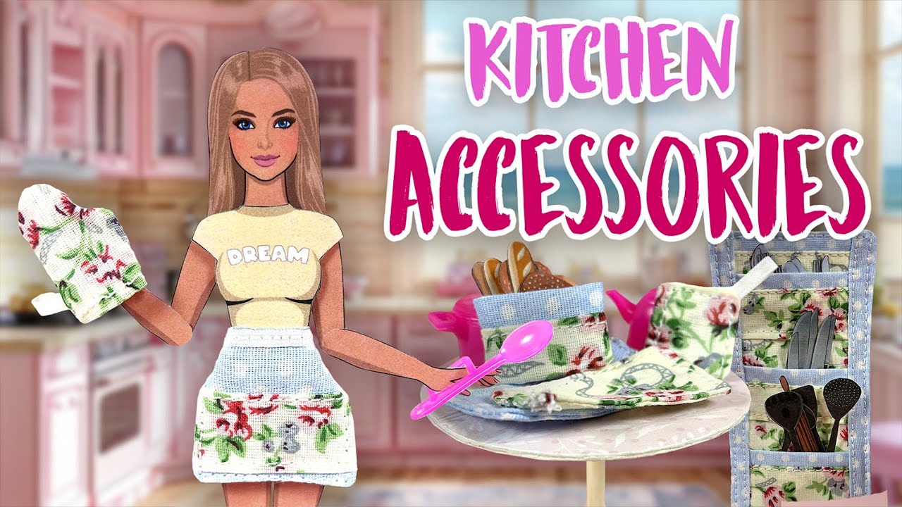 Accessories For Paper Babrbie Kitchen | Cooking with Paper Dolls | Doll Crafts 