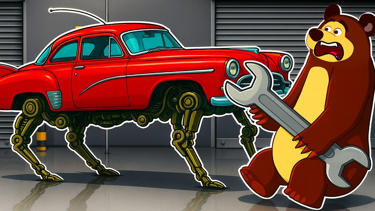 Welding, Repairing Broken Robot Cars | The Bear Garage | Garage Vehicles