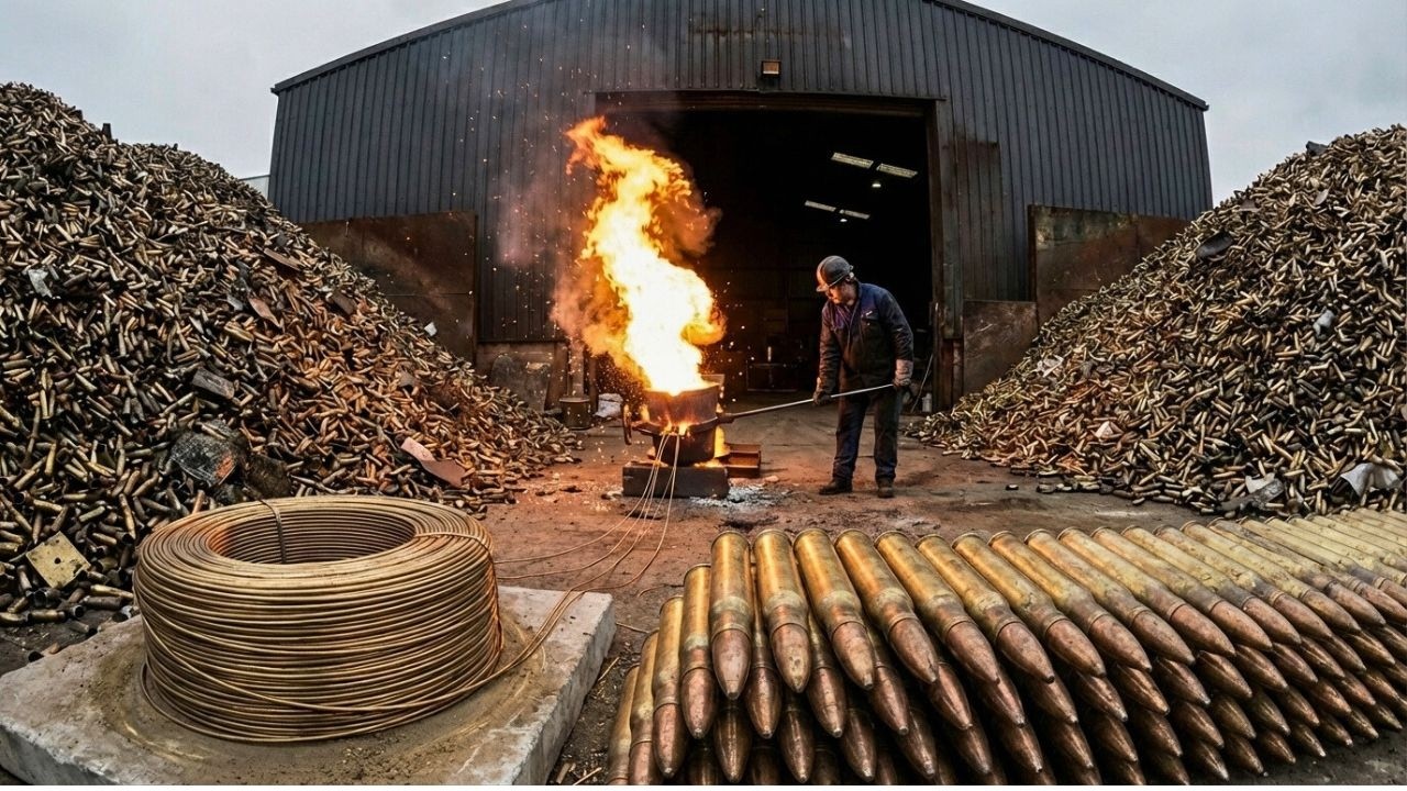 Millions of Spent Casings Recycled Into Brass Wire | Factory Process