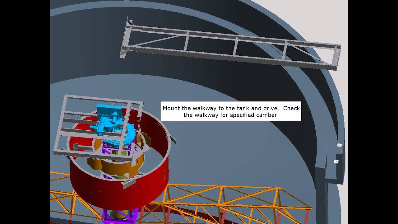 Ovivo® C4-CMD EWT™ Spiral Blade Scraper Clarifier Installation