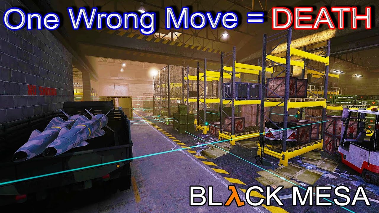 Black Mesa - Half-Life Remake - Part 25 - Warehouse Full of Explosives and Rockets