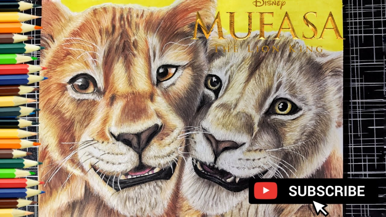 Desenhando Mufasa e Scar - | Mufasa O Rei Leão O Filme | #mufasa