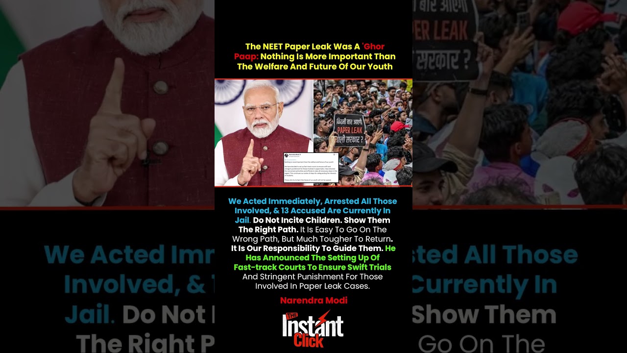 🔥 PM Modi Calls NEET Paper Leak a 