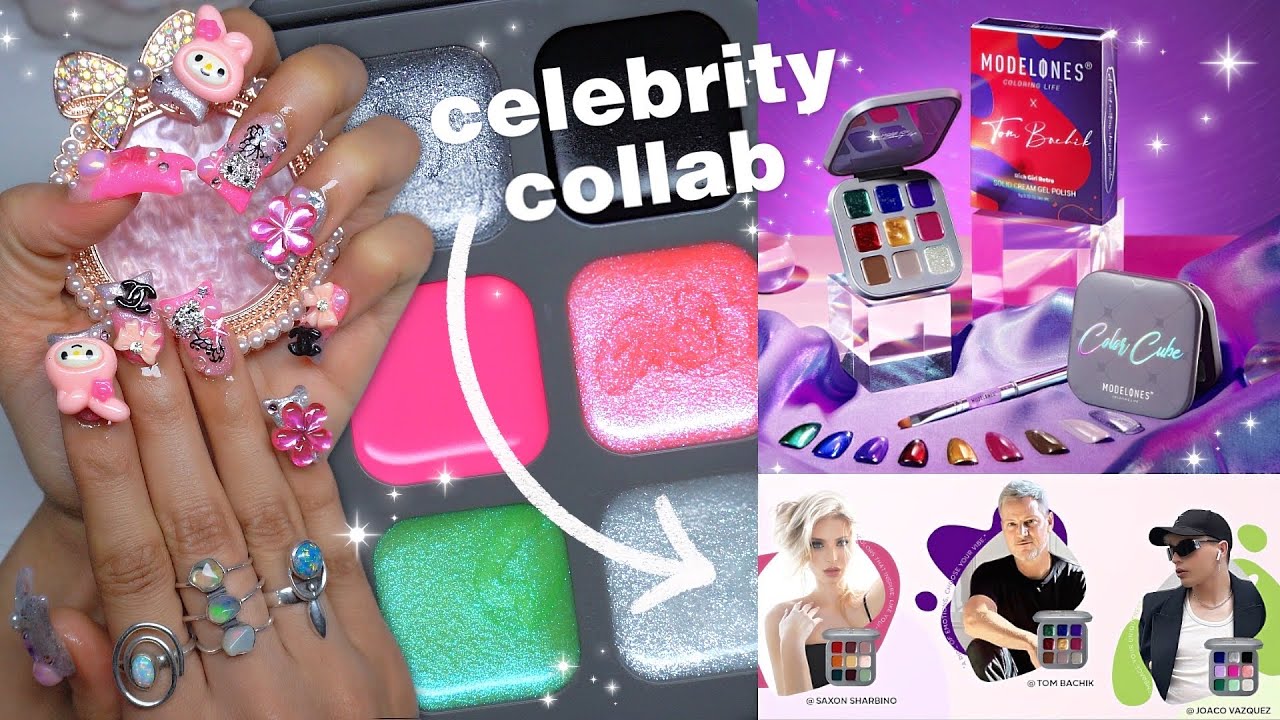 New MODELONES x CELEBRITY Color Cubes! PR Unbox & Swatch! Duck Junk Nails Redesign